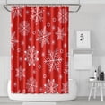 thumbnail image 1 of Winter Christmas Shower Curtain for Bathroom Xmas Forest Rustic Farmhouse Triangle Tree Bathroom Curtain Waterproof Simple Shower Curtain Hooks Included,72x72Inch, 1 of 5