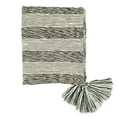 thumbnail image 3 of Fennco Styles Striped Design Tassel Cotton Throw Blanket 50" W x 60" L – Black & White Woven Blanket for Couch, Bedroom and Living Room Décor, 3 of 4