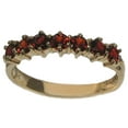 thumbnail image 1 of LBG 14k Yellow Gold Natural Garnet Womans Eternity Ring - Size 6.75, 1 of 4