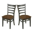 thumbnail image 4 of Emily Solid Wood Side Chair - Set of 2 Chairs in Hickory/Washed Coal, 4 of 10