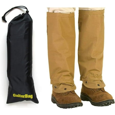 TurtleSkin SnakeArmor Snake Gaiters - Reversible Khaki with Nylon Storage Bag