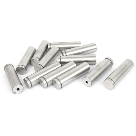 

Unique Bargains 19mm x 70mm Stainless Steel Advertising Frameless Glass Standoff Pins 12pcs