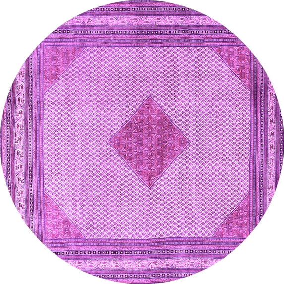 Ahgly Company Indoor Round Persian Purple Traditional Area Rugs, 6' Round