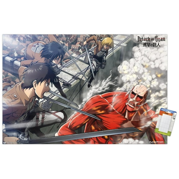 Attack on Titan - Battle Wall Poster, 14.725" x 22.375"