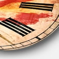 thumbnail image 3 of Designart 'Red Rose Hand drawn with Splashes' Traditional wall clock, 3 of 3