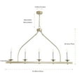 thumbnail image 4 of Modern Gold Kitchen Island Chandelier, 5-Light Farmhouse Linear Pendant Light Fixture, 4 of 7