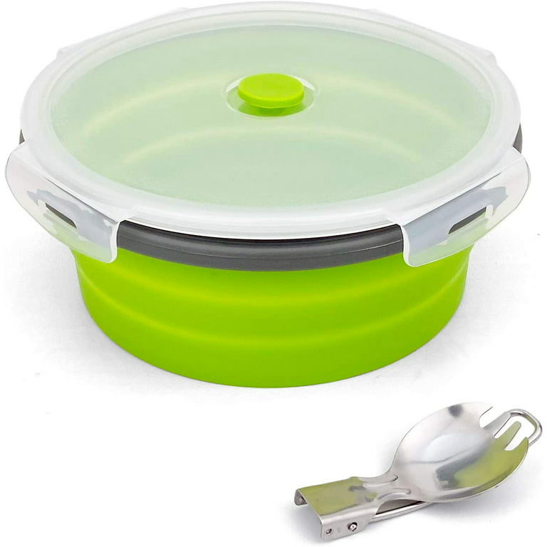 Reusable Collapsible Bowls With Lids - Silicone Meal Prep