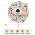 thumbnail image 6 of 13 Inch Round Placemats Set of 6, Red Flamingo Non Slip Heat Insulation PP Table Mats, Summer Tropical Plants Leaves Botanical Green Washable Place Mats for Kitchen Dining Party Table Decor, 6 of 7