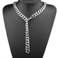 thumbnail image 2 of QQTDFG 24" Silver 316L Stainless Steel 15mm Link Mens Cuban Curb Chain Necklace Jewelry-default, 2 of 7