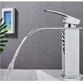 thumbnail image 4 of Waterfall Bathroom Faucet Brass Sink Faucet Modern Design Chrome Two Way Faucet, 4 of 4