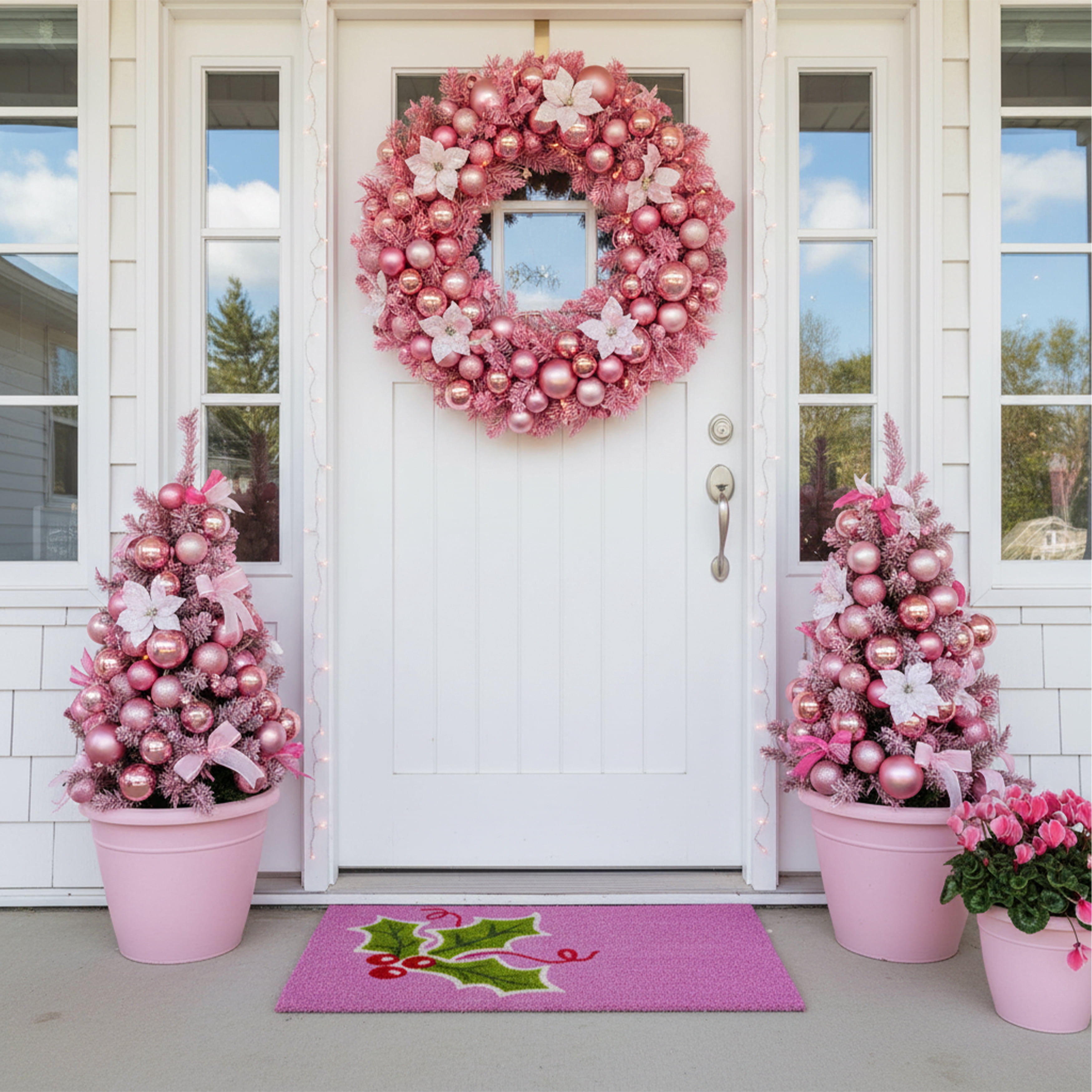 Calloway Mills 107522436 24 x 36 in. Holly Berry Doormat - Multi Color
