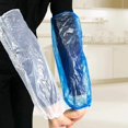 thumbnail image 2 of Piao 100 Pcs Sleeve Protectors, Dustproof Plastic Forearm Protection With Stretchy Rubber Bands, For Kitchen, Home, Office, 2 of 4