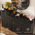 thumbnail image 2 of WIAWG Dresser with 5 Drawers, 4-Door Accent Sideboard Buffet, 59.1" Wide, Black, 2 of 8