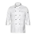 thumbnail image 2 of Doomiva Short/Long Sleeve Chef Coat for Men Women Double-Breasted Chef Jacket Cook Shirt Workwear White Long Sleeve XXL, 2 of 6