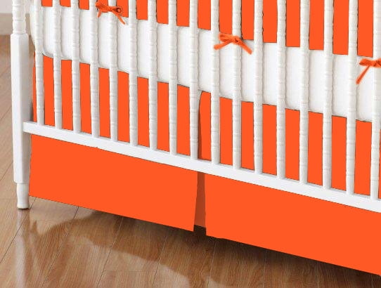 orange crib skirt