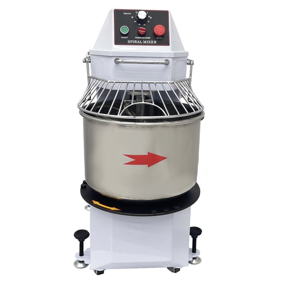 PreAsion 20L Commercial Food Mixer Machine Spiral Dough Mixer Stainless Steel Detachable Bucket 110V