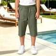 thumbnail image 2 of CONZONE Kids Boys Capri Pants Wide Leg Casual Pants for Child Elastic Waist Drawstring Back To School Athletic Jogger Pants with Pockets, 2 of 7