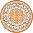 thumbnail image 1 of Unique Loom Williamsburg Collection Traditional Border with Dotted Center Area Rug, 3 Feet 7 Inch, Orange/Beige, 1 of 5