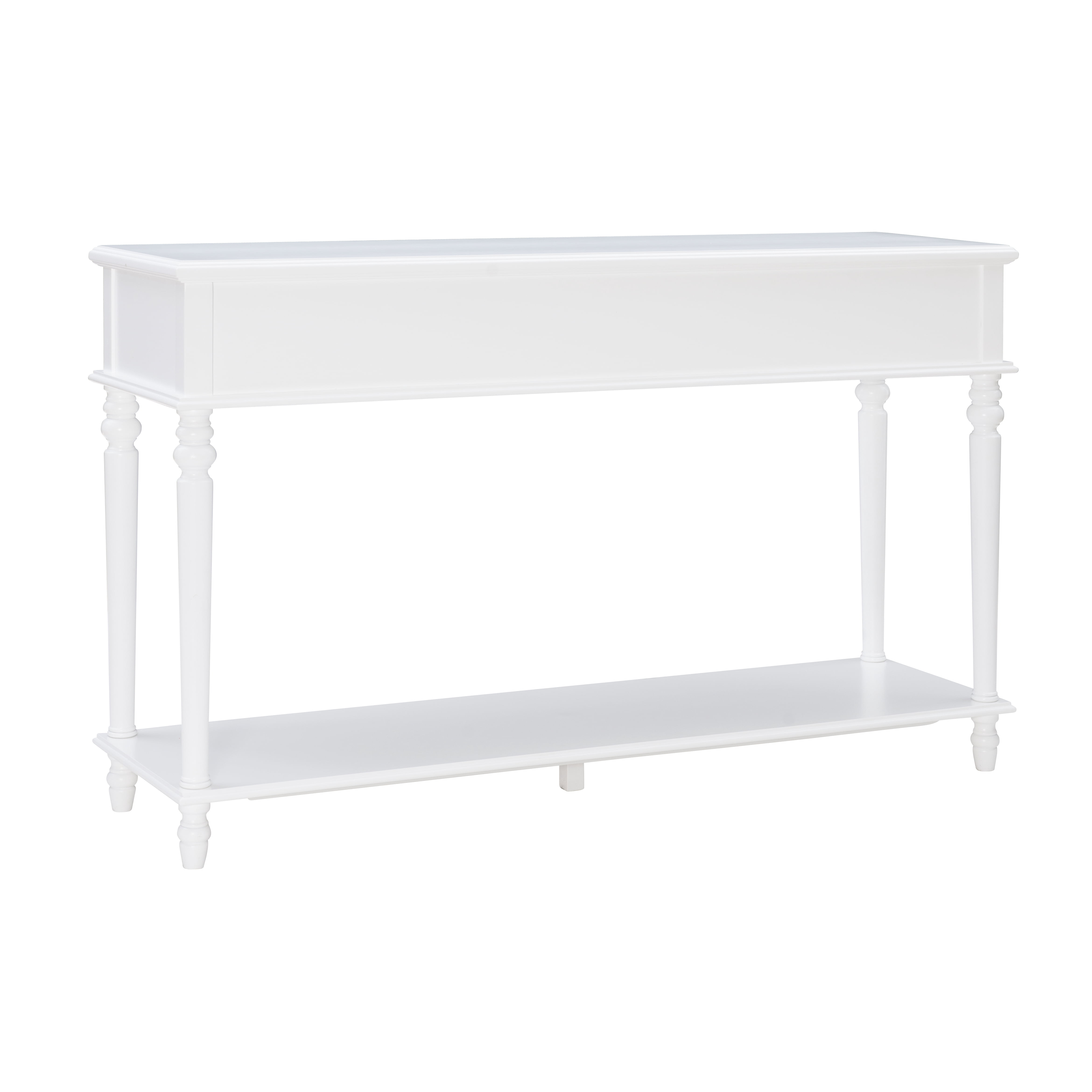 Powell Victoria 2-Drawer Wood Indoor Console Table with Shelf, White