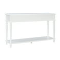 thumbnail image 6 of Powell Victoria 2-Drawer Wood Indoor Console Table with Shelf, White, 6 of 16