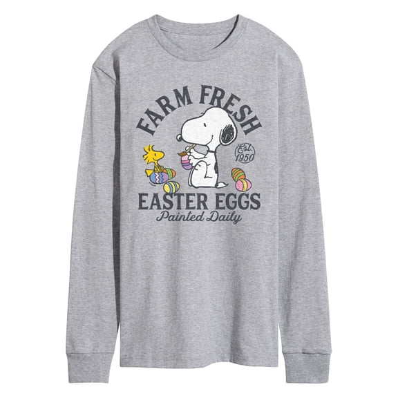 Peanuts - Farm Fresh Easter Eggs - Men's Long Sleeve Graphic T-Shirt