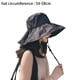 thumbnail image 2 of Sombrero de sol de caza con cola de caballo para mujer, sombrero de pescador para exteriores con borde ancho y protección UV, 2 of 5