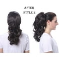 thumbnail image 5 of Onedor 15" Synthetic Fiber Curly Ponytail Hair Extension hairpiece with Clip-in Jaw Clips, Dual-Use Hair Extensions (1#-Black), 5 of 8