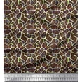 thumbnail image 3 of Soimoi Brown Cotton Duck Fabric Giraffe Animal Skin Print Fabric by The Yard 44 Inch Wide, 3 of 3