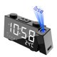 thumbnail image 2 of Reloj despertador de radio digital con proyección FM de 6 pulgadas 4 Ajuste de brillo Eccomum Temporizador, 2 of 7