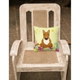 thumbnail image 2 of Carolines Treasures BB6134PW1818 Easter Eggs Bull Terrier Red Fabric Decorative Pillow, 2 of 2