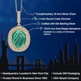 thumbnail image 2 of Gem Stone King 6.41 Ct Oval Green Malachite 18K Yellow Gold Plated Silver Pendant with Chain, 2 of 6