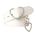 thumbnail image 4 of kurtrusly Ceintures en Forme de Cœur pour Femmes Ceinture en Cuir Jeans Pantalons Ceintures de Robe Blanc, 4 of 8