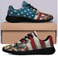 thumbnail image 3 of Memorial Day Veteran Remembrance Veteran Stnding Before The Cross Patriotic Shoes Sneakers Black Size 13, 3 of 7