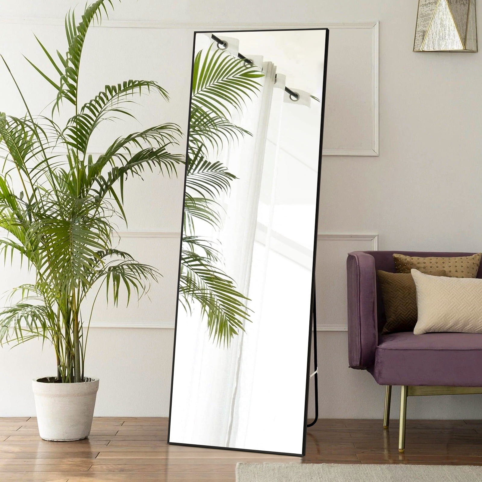 A.T.Lums 65" x 22" Full Length Mirror, Rectangle Modern Floor Standing