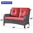 thumbnail image 4 of POCASSY 52.77" Wide Outdoor Wicker Loveseat With Cushions, 4 of 10