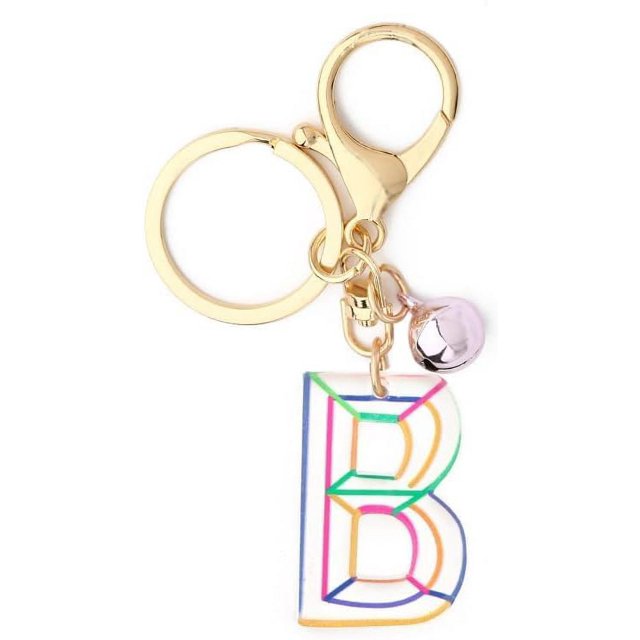 Letter Keychain,26 Letters A-Z Decorative Letter Keychain,Name Keychain for Women Girls Men Teenager Gift