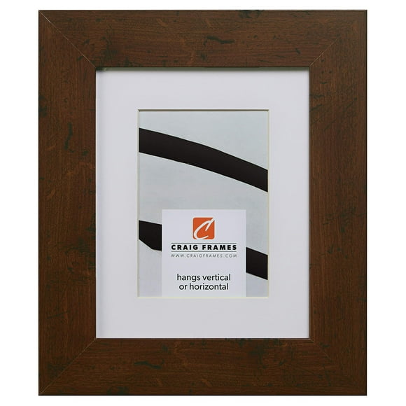 Craig Frames FM74DKW 13 x 19 Inch Dark Walnut Brown Picture Frame Matted to Display a 9 x 13 Inch Photo