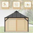 thumbnail image 5 of TOPCHANCES Universal Replacement Canopy Mosquito Netting Screen Sidewalls Only for 12' x 12' Gazebo Canopy, Khaki, 5 of 12
