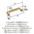 thumbnail image 5 of Amerock Collet 3-3/4 inch (96mm) Center-to-Center Champagne Bronze Cabinet Pull, 5 of 6