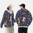 thumbnail image 4 of Kdxio Cartoon Dinosaur Print Women Men Sun Protection UPF 50+ Jackets Zip Up Long Sleeve Hoodie Hiking Lightweight with Pockets, 4 of 7