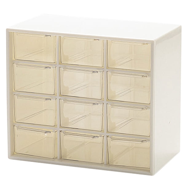 Organizador de cajones de escritorio, organizador de papelería de mesa, caja de cajones de plástico, estuche de almacenamiento de joyas