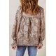 thumbnail image 3 of ABPHQTO Blusa de Mujer Cuello Cuadrado Kaki Textura Floral, 3 of 5