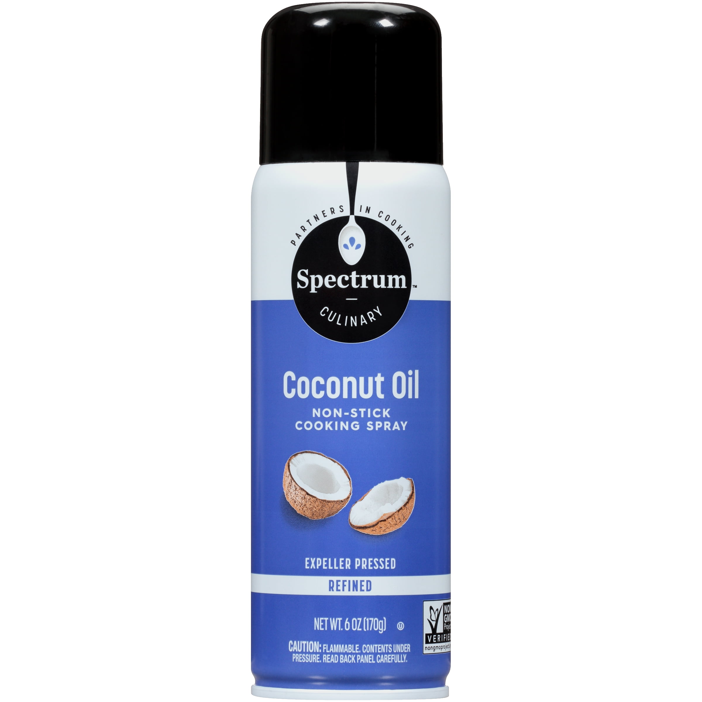 (3 pack) Spectrum Naturals Refined Non-Stick Coconut Oil Cooking Spray, 6 oz