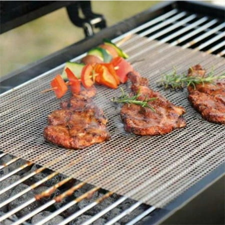 

Haykey Kitchen Utensils Bbq Grill Net Rectangle Wire Mesh Non-Stick Meat Oven Grill Holder Kitchen Gadgets