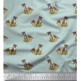 thumbnail image 1 of Soimoi Modal Satin Fabric Grass & Boxer Dog Printed Craft Fabric by The Yard 42 Inch Wide, 1 of 1