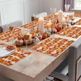 thumbnail image 3 of Fall Placemats Set of 4 Red Orange Maple Leaves Place Mats Thanksgiving Placemat Autumn Pumpkin Linen Table Mats for Dining Kitchen Table Holiday Dinner Party Home Fall Decorations 13x19 Inch, 3 of 8