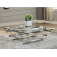 thumbnail image 1 of ACME Table Basse Salonius - - Acier Inoxydable & Verre Clair, 1 of 2