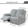 thumbnail image 5 of 6 Piece Stretch Recliner Slipcover Jacquard Recliner Loveseat Covers with Side Pocket Anti-Slip Fitted Couch Furniture Protectors with Elastic Bottom, For 2 Seater, 5 of 8