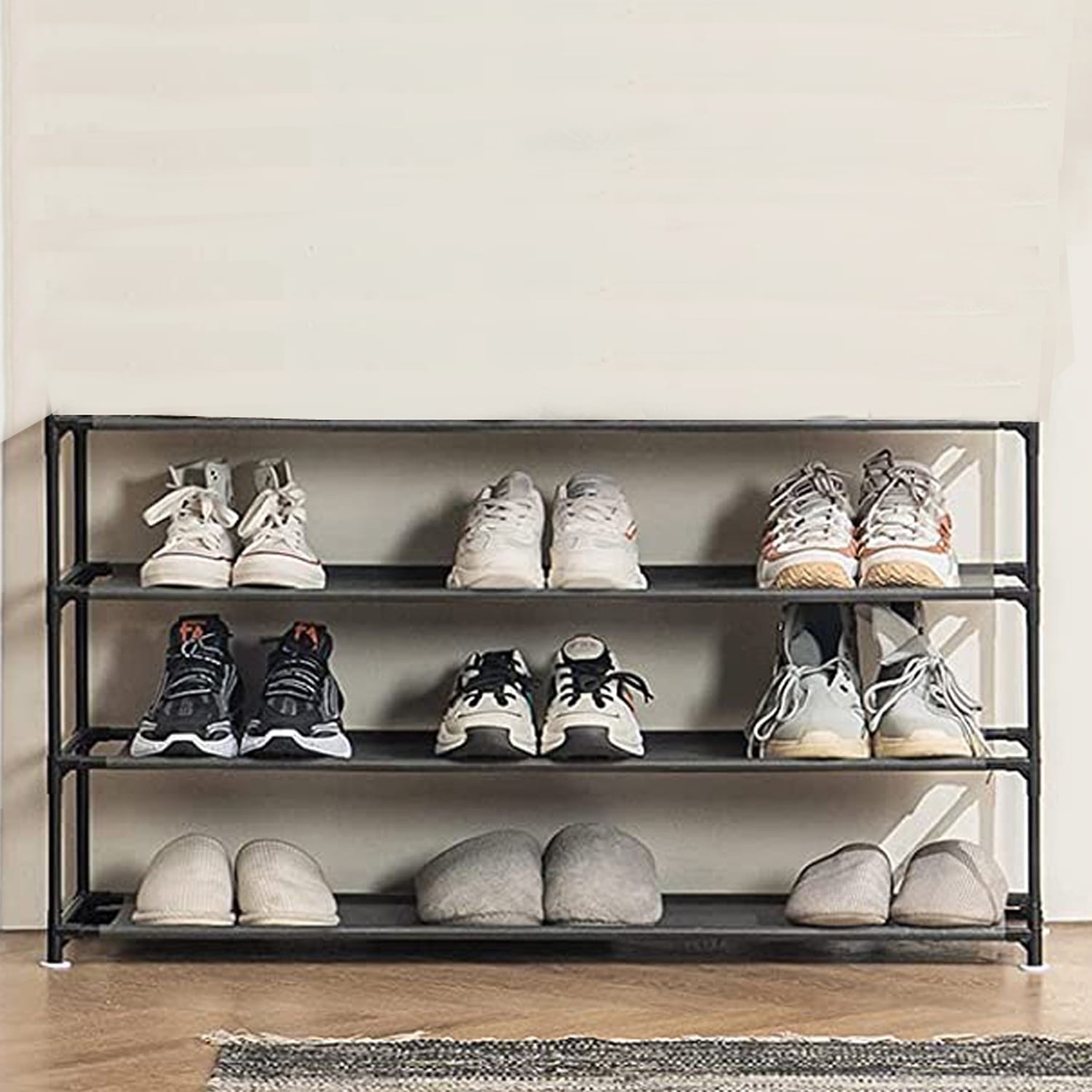 KOCASO Adjustable Shoe Rack Organizer, Shoe Holder W/Hooks, Free Standing Shoe  Shelf, Durable Shoe Shelf Storage Organizer, Shoe Rack for Entryway Hallway  Living Room Closet Bedroom (9_5 Tiers) - Yahoo Shopping