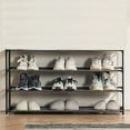thumbnail image 1 of UWR-Nite Shoe Rack Organizer with 4 Tiers, for up to 20 Pairs of Shoes, Vertical Large Shoe Rack with Removable, Water, Dust & Oil Resistant Shelves, Stackable Shoe Rack for Boot & Shoe Storage, 1 of 8